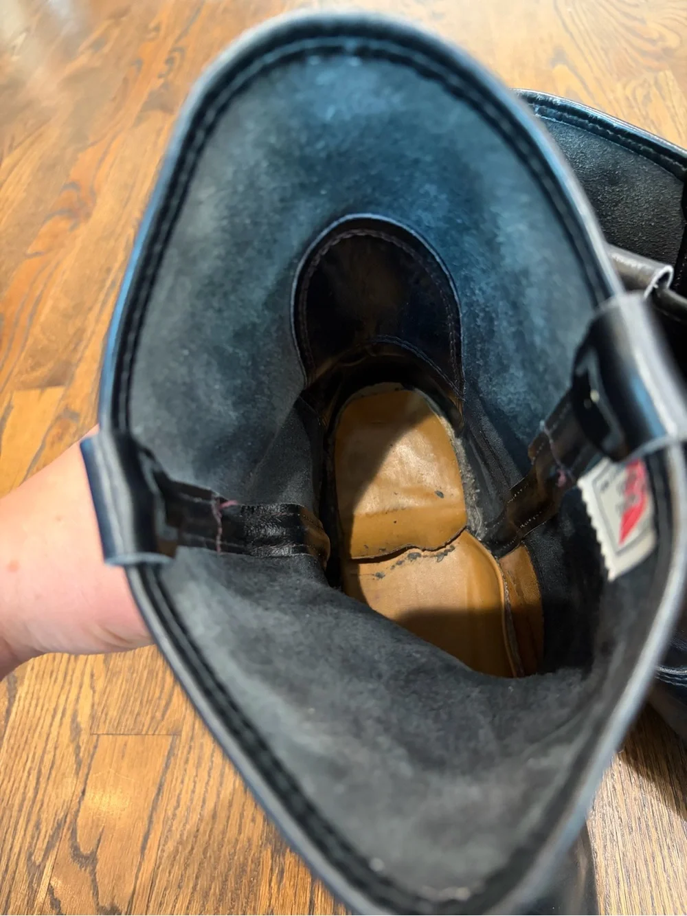 RED WING SHOES Vintage Pecos Boots Black Leather